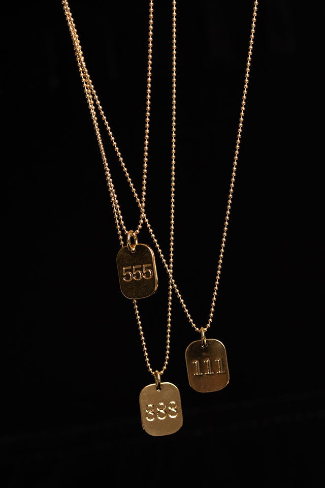 ANGEL NUMBER TAG NECKLACE