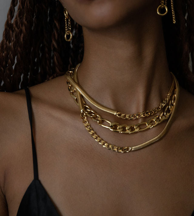 FIGARO STATEMENT NECKLACE - GOLD