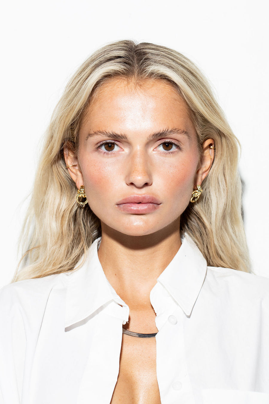 INTERLOCK EARRINGS - SILVER/GOLD
