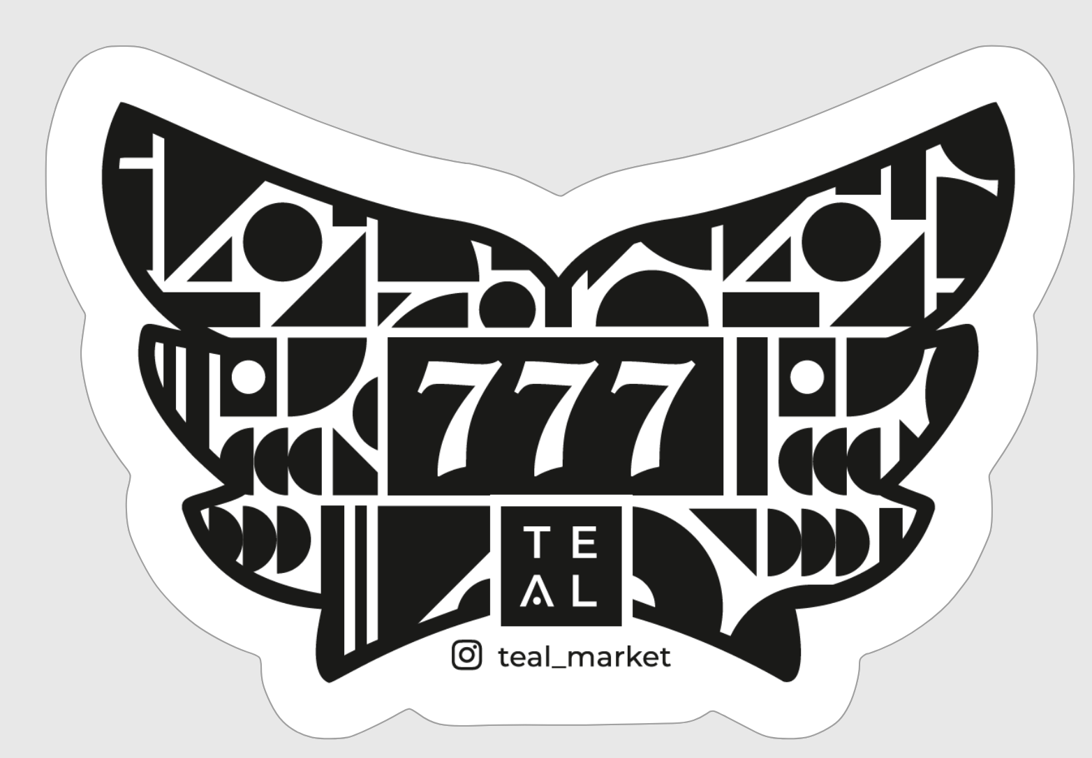777 - ANGEL NUMBER STICKER – TEAL MARKET