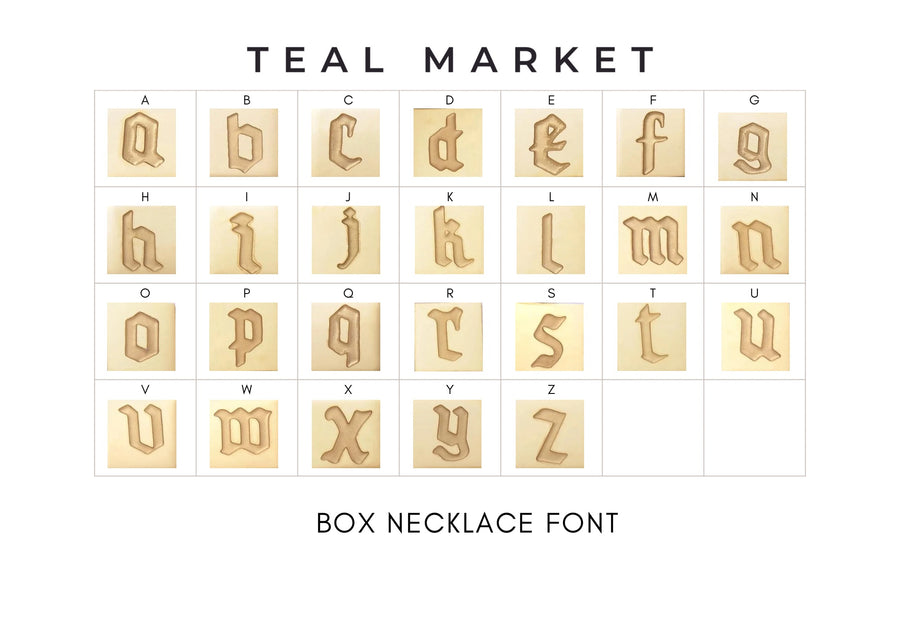 BOX NECKLACE - LETTER