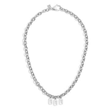 ANGEL NUMBER TRIO NECKLACE - SILVER