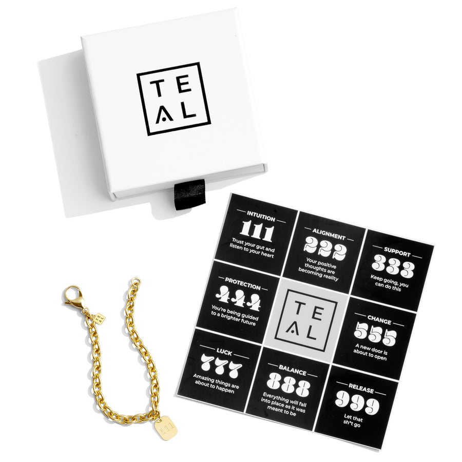 ANGEL NUMBER TAG BRACELET - GOLD