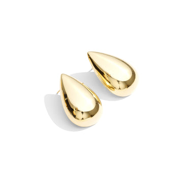 DOME DROP EARRINGS - GOLD