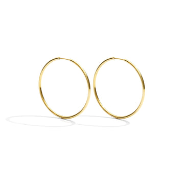 LARGE MODERN HOOPS - GOLD