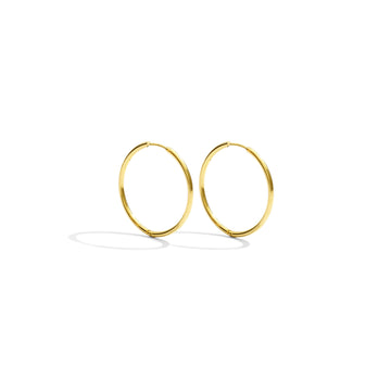 MEDIUM MODERN HOOPS - GOLD