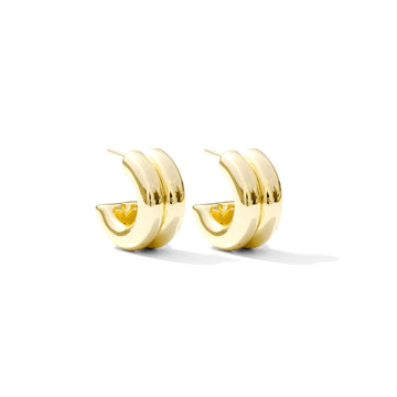 VALLE DUO HOOPS - GOLD/GOLD
