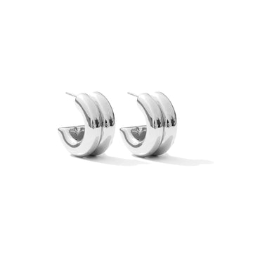 VALLE DUO HOOPS - SILVER/SILVER