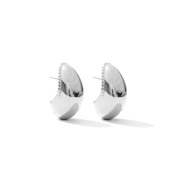 ROCCO DOME EARRINGS - SILVER