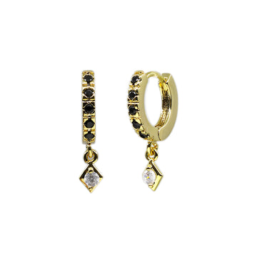 Jet Huggie Hoops