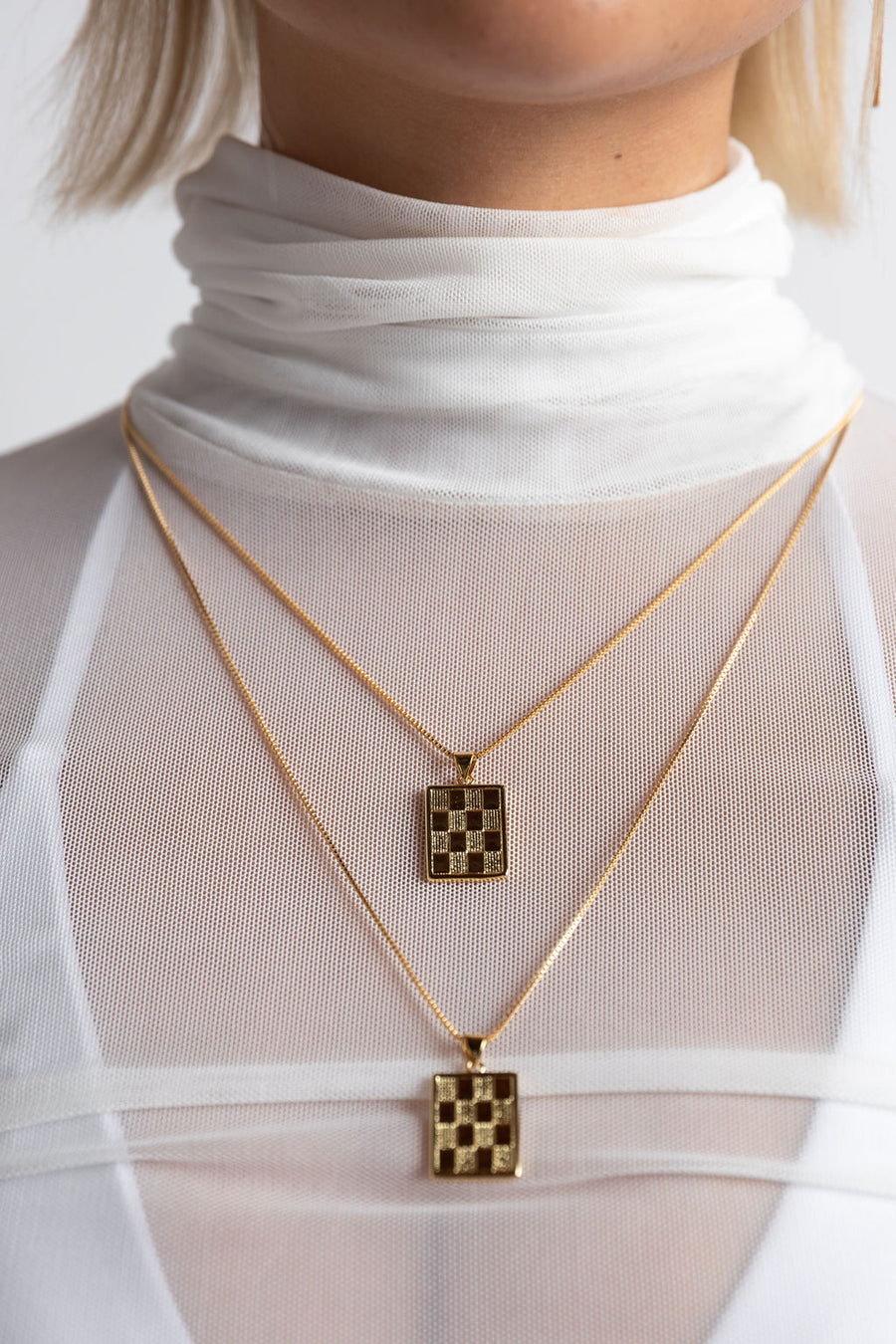 CHECKS NECKLACE