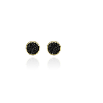 Druzy Black Studs