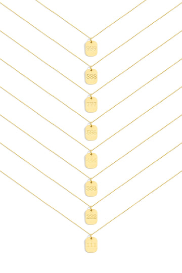 ANGEL NUMBER TAG NECKLACE