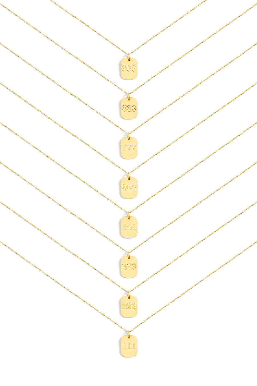 ANGEL NUMBER TAG NECKLACE