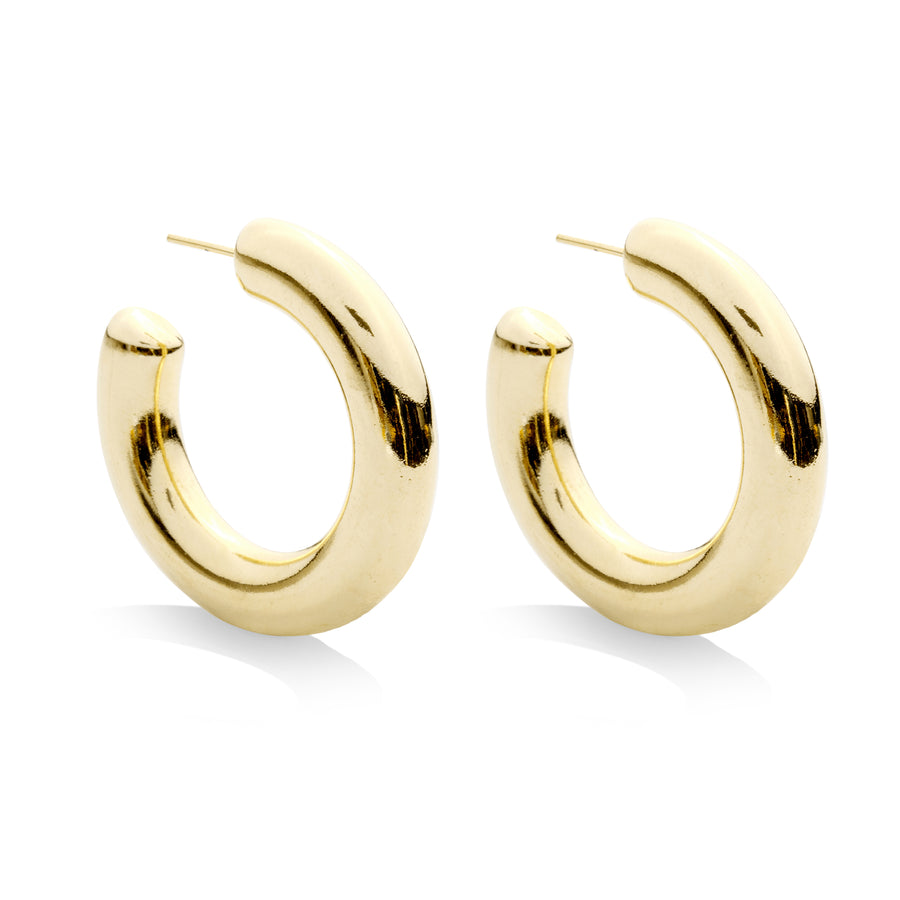 HOLLOW HOOPS LARGE - GOLD