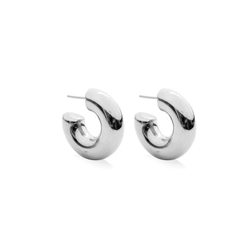 HOLLOW HOOPS SMALL - SILVER