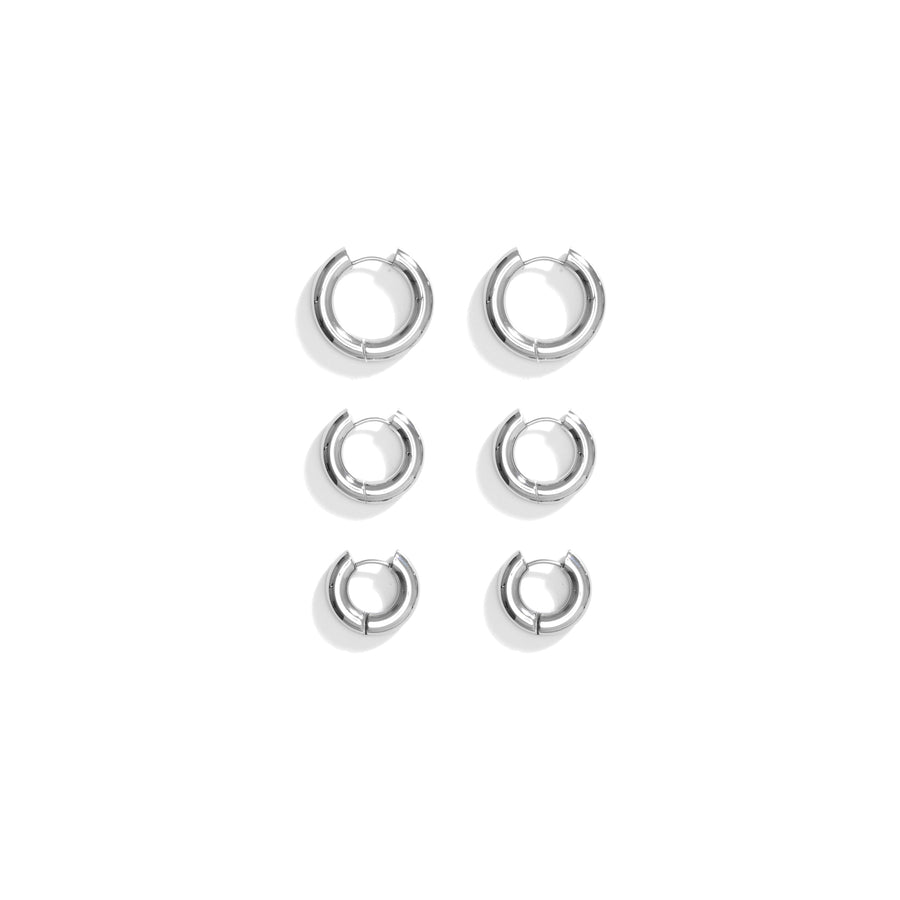 SIA HOOPS LARGE - SILVER